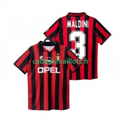 AC Milan Maillot avec flocage MALDINI 3 Rétro Domicile 1996 2004 ,Homme MC