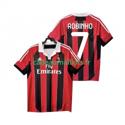 AC Milan Maillot avec flocage ROBINHO 7 Rétro Domicile 2012 2013 ,Homme MC