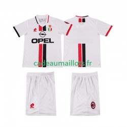AC Milan Maillot avec flocage Rétro Extérieur 1996 2004 ,Tenue Enfant MC
