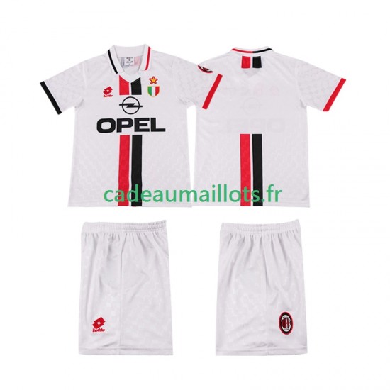 AC Milan Maillot avec flocage Rétro Extérieur 1996 2004 ,Tenue Enfant MC