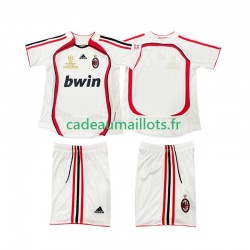 AC Milan Maillot avec flocage Rétro Extérieur 2006 2007 ,Tenue Enfant MC
