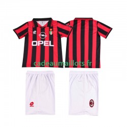 AC Milan Maillot avec flocage Rétro Domicile 1996 2004 ,Tenue Enfant MC