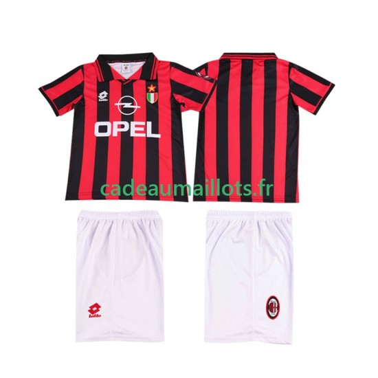 AC Milan Maillot avec flocage Rétro Domicile 1996 2004 ,Tenue Enfant MC