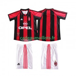 AC Milan Maillot avec flocage Rétro Domicile 1988 2002 ,Tenue Enfant MC