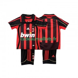 AC Milan Maillot avec flocage Rétro Domicile 2006 2007 ,Tenue Enfant MC