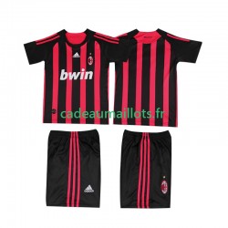 AC Milan Maillot avec flocage Rétro Domicile 2008 2009 ,Tenue Enfant MC