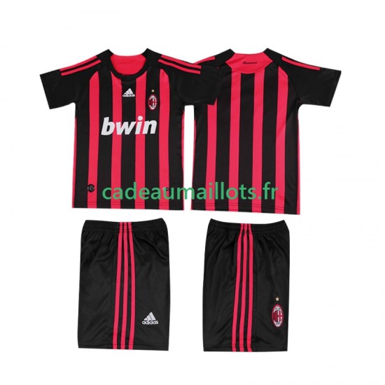 AC Milan Maillot avec flocage Rétro Domicile 2008 2009 ,Tenue Enfant MC AC Milan Maillot avec flocage Rétro Domicile 2008 2009 ,Tenue Enfant MC