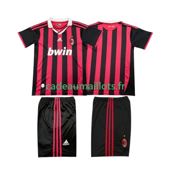 AC Milan Maillot avec flocage Rétro Domicile 2009 2010 ,Tenue Enfant MC