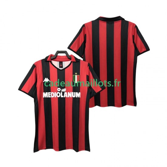 AC Milan Maillot avec flocage Rétro Domicile 1988 1989 ,Homme MC