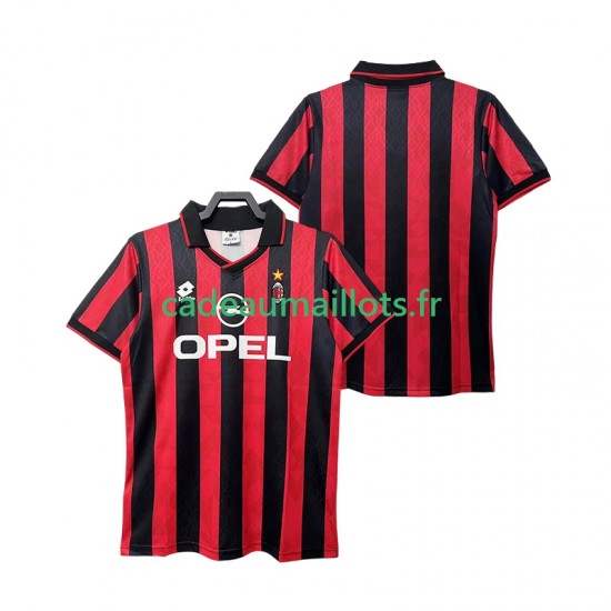 AC Milan Maillot avec flocage Rétro Domicile 1995 1996 ,Homme MC AC Milan Maillot avec flocage Rétro Domicile 1995 1996 ,Homme MC