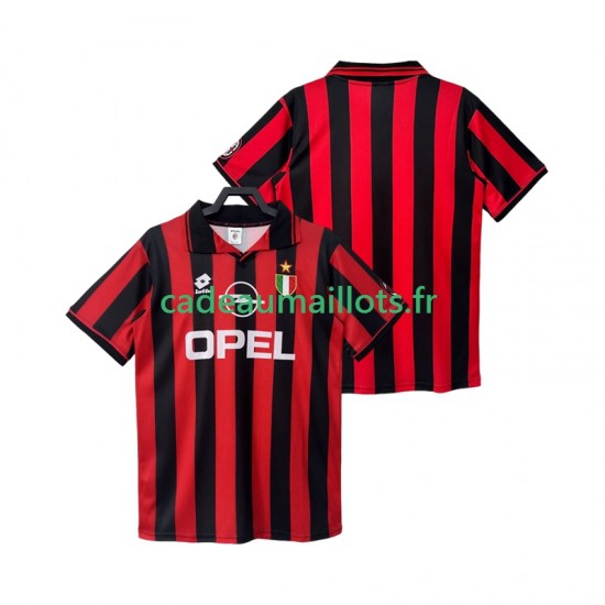 AC Milan Maillot avec flocage Rétro Domicile 1996 2004 ,Homme MC
