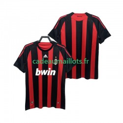 AC Milan Maillot avec flocage Rétro Domicile 2008 2009 ,Homme MC