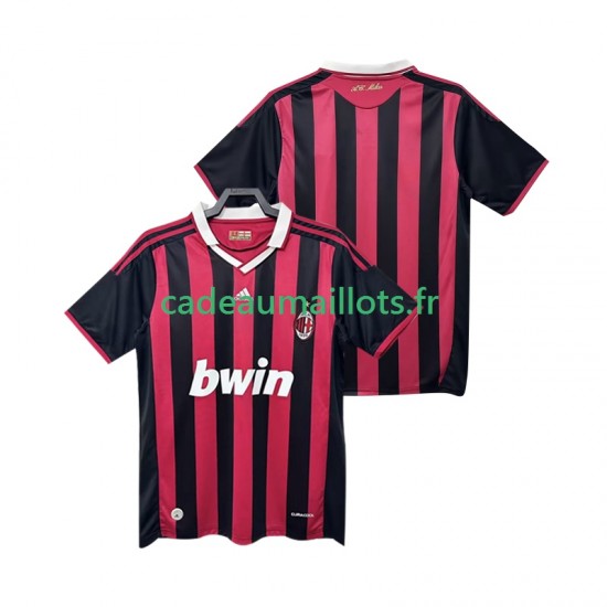 AC Milan Maillot avec flocage Rétro Domicile 2009 2010 ,Homme MC