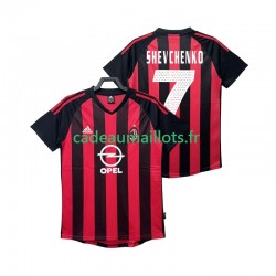 AC Milan Maillot avec flocage SHEVCHENKO 7 Rétro Domicile 2010 2008 ,Homme MC