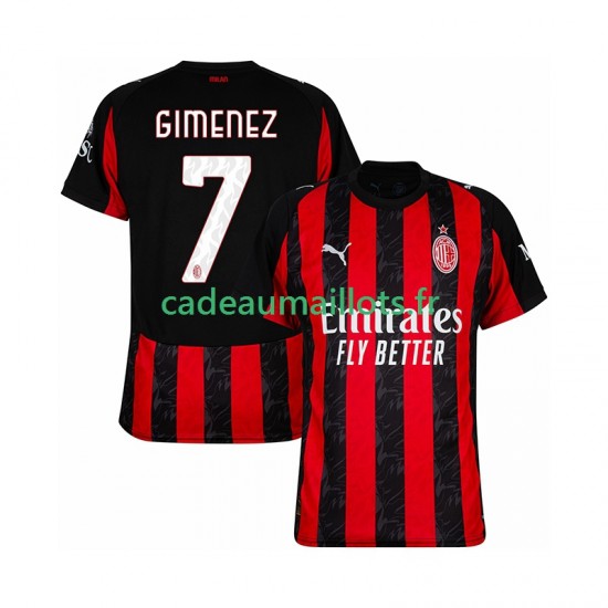 AC Milan Maillot avec flocage Santiago Gimenez 7 Domicile 2025-2026 ,Homme MC