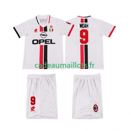 AC Milan Maillot avec flocage WEAH 8 Rétro Extérieur 1996 2004 ,Tenue Enfant MC