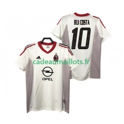 AC Milan Maillot avec flocage rui costa 10 Rétro Extérieur 1999 1998 ,Homme MC