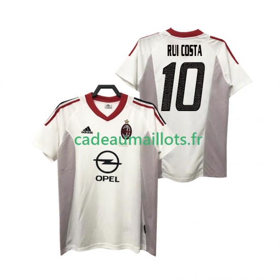 AC Milan Maillot avec flocage rui costa 10 Rétro Extérieur 1999 1998 ,Homme MC
