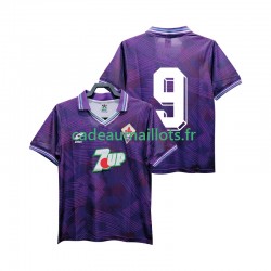 Fiorentina Maillot avec flocage 9 Rétro Domicile 1992 1993 ,Homme MC