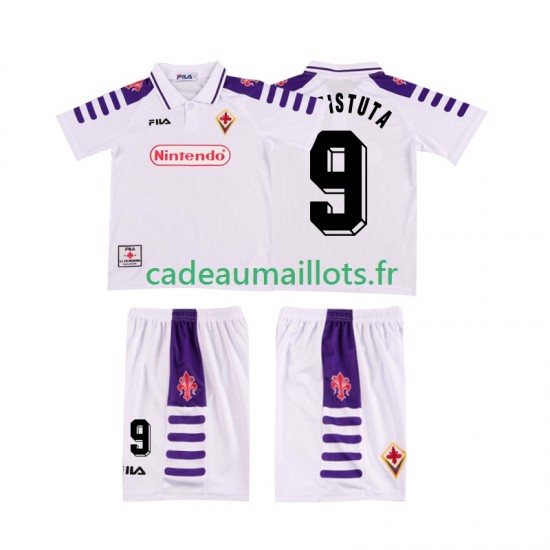Fiorentina Maillot avec flocage BASTUTA 9 Rétro Extérieur 1988 2002 ,Tenue Enfant MC