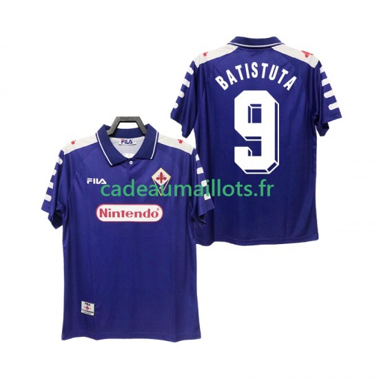 Fiorentina Maillot avec flocage BASTUTA 9 Rétro Domicile 1988 2002 ,Homme MC