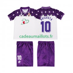 Fiorentina Maillot avec flocage RUI COSTA 10 Rétro Extérieur 1992 1993 ,Tenue Enfant MC