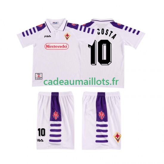 Fiorentina Maillot avec flocage RUI COSTA 10 Rétro Extérieur 1988 2002 ,Tenue Enfant MC