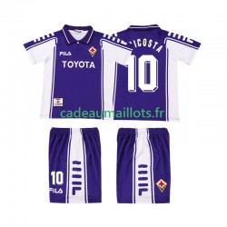 Fiorentina Maillot avec flocage RUI COSTA 10 Rétro Domicile 2002 2022 ,Tenue Enfant MC