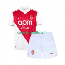 AS Monaco Maillot avec flocage Domicile 2025-2026 ,Tenue Enfant MC