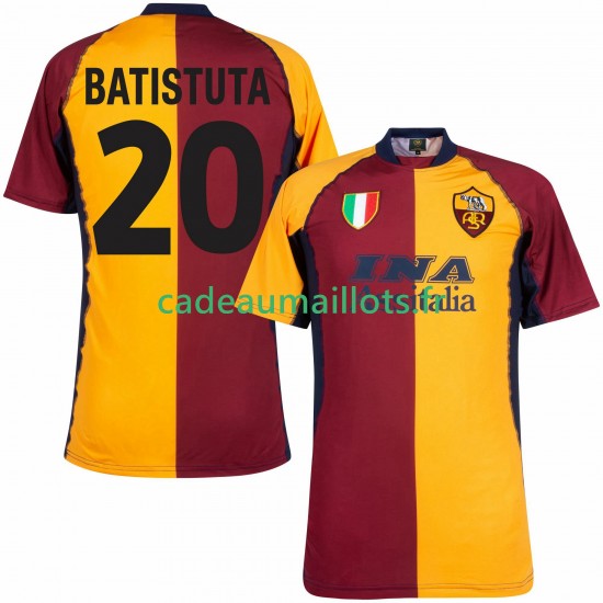 AS Rome Maillot avec flocage Batistuta 20 Rétro Domicile 2022 2011 ,Homme MC