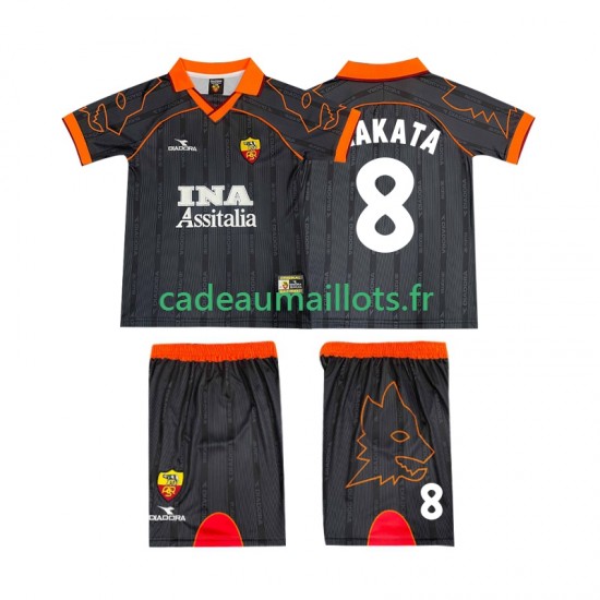 AS Rome Maillot avec flocage NAKATA 8 Rétro Extérieur 2002 2022 ,Tenue Enfant MC