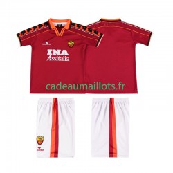 AS Rome Maillot avec flocage Rétro Domicile 1988 2002 ,Tenue Enfant MC