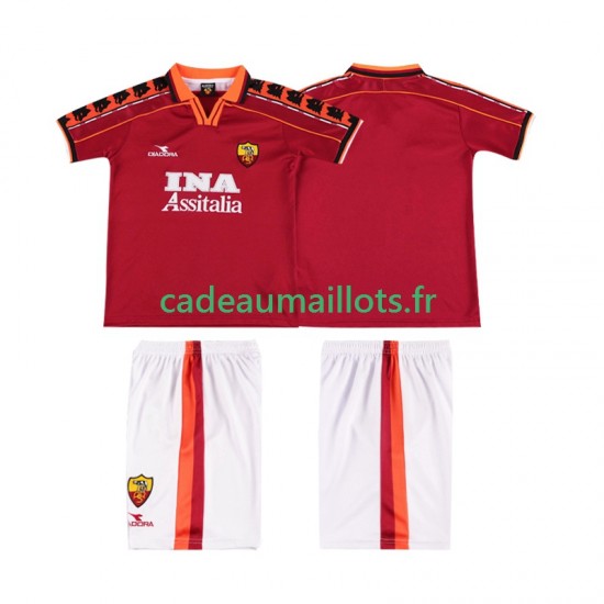 AS Rome Maillot avec flocage Rétro Domicile 1988 2002 ,Tenue Enfant MC