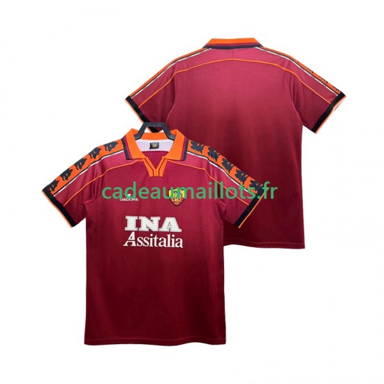 AS Rome Maillot avec flocage Rétro Domicile 1988 2002 ,Homme MC