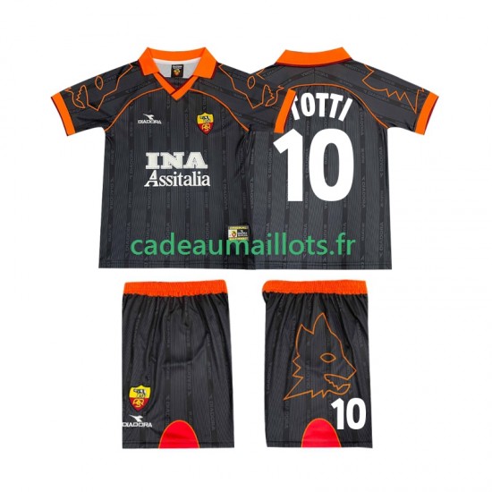 AS Rome Maillot avec flocage TOTTI 10 Rétro Extérieur 2002 2022 ,Tenue Enfant MC
