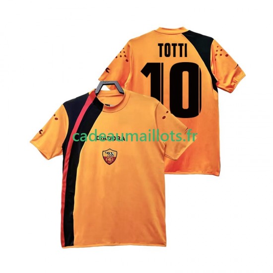 AS Rome Maillot avec flocage TOTTI 10 Rétro Domicile 1998 2006 ,Homme MC