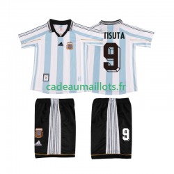 Argentine Maillot avec flocage BATISUTA 9 Rétro Domicile 1988 ,Tenue Enfant MC