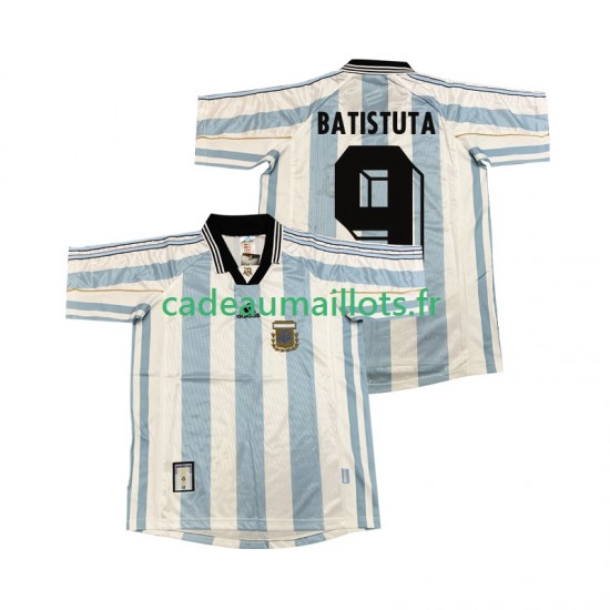 Argentine Maillot avec flocage BATISUTA 9 Rétro Domicile 1988 ,Homme MC