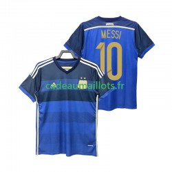 Argentine Maillot avec flocage Lionel Messi 10 Rétro Extérieur 2014 ,Homme MC
