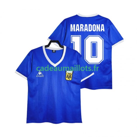 Argentine Maillot avec flocage MARADONA 10 Rétro Extérieur 1986 ,Homme MC