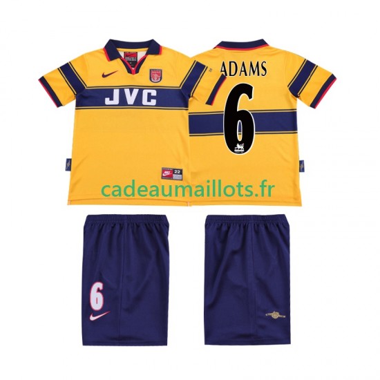 Arsenal Maillot avec flocage ADAMS 6 Rétro Extérieur 2004 2002 ,Tenue Enfant MC