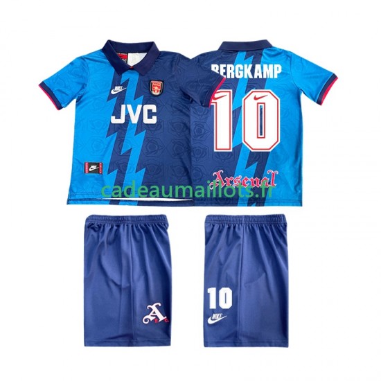 Arsenal Maillot avec flocage BERGKAMP 10 Rétro Extérieur 1995 1996 ,Tenue Enfant MC