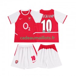 Arsenal Maillot avec flocage BERGKAMP 10 Rétro Domicile 2010 2008 ,Tenue Enfant MC
