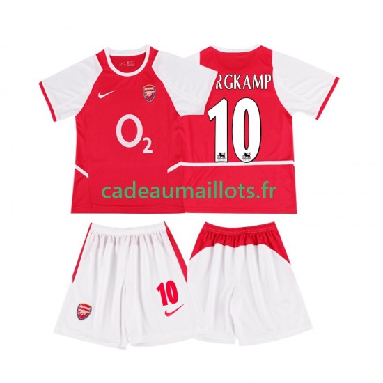 Arsenal Maillot avec flocage BERGKAMP 10 Rétro Domicile 2010 2008 ,Tenue Enfant MC