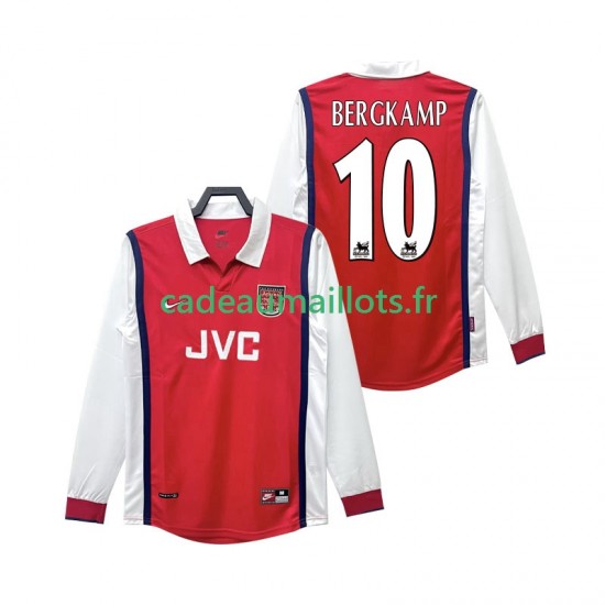 Arsenal Maillot avec flocage BERGKAMP 10 Rétro Domicile 1988 2002 ,Homme ML