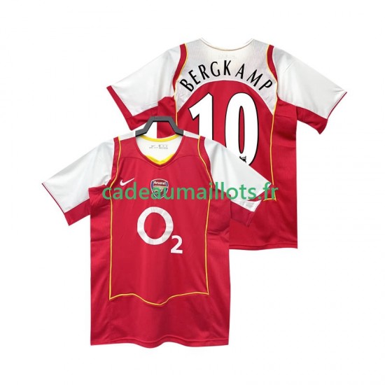 Arsenal Maillot avec flocage BERGKAMP 10 Rétro Domicile 1999 1998 ,Homme MC