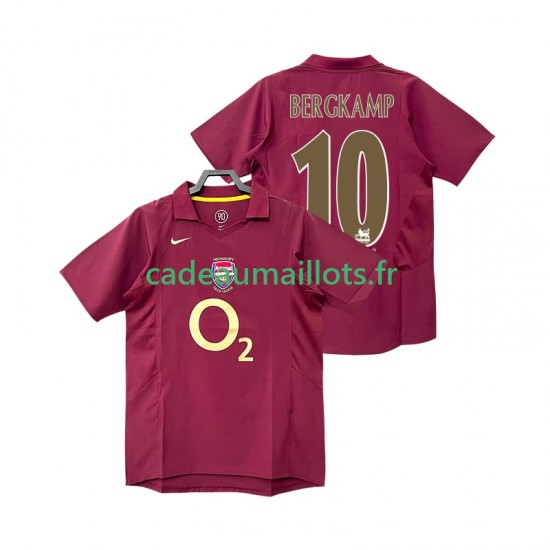 Arsenal Maillot avec flocage BERGKAMP 10 Rétro Domicile 1998 2006 ,Homme MC