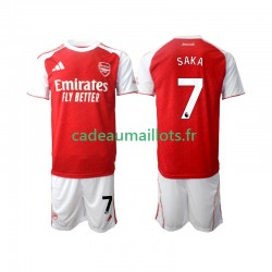 Arsenal Maillot avec flocage Bukayo Saka 7 Domicile 2025-2026 ,Tenue Enfant MC