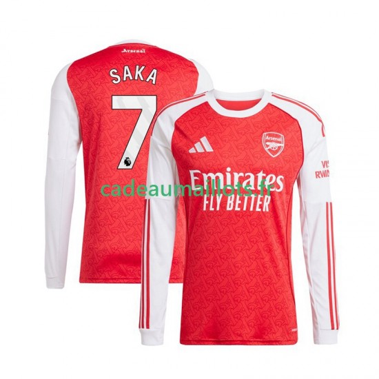 Arsenal Maillot avec flocage Bukayo Saka 7 Domicile 2025-2026 ,Homme ML