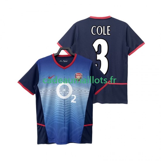Arsenal Maillot avec flocage COLE 3 Rétro Extérieur 2010 1999 ,Homme MC